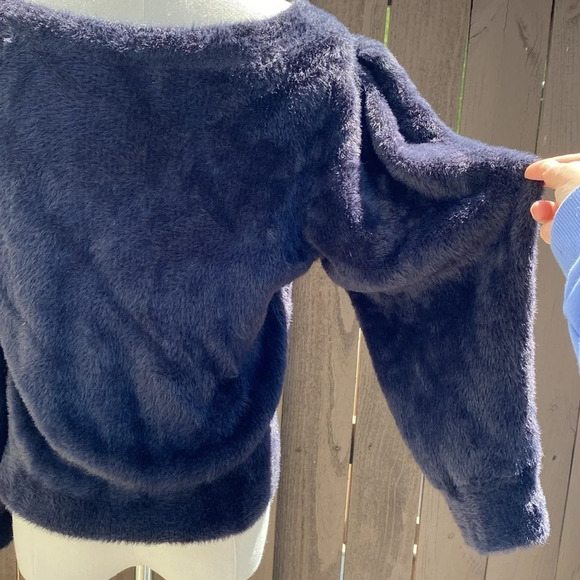 Free people Moonbeam black fuzzy pullover sweater size medium - Picture 13 of 16